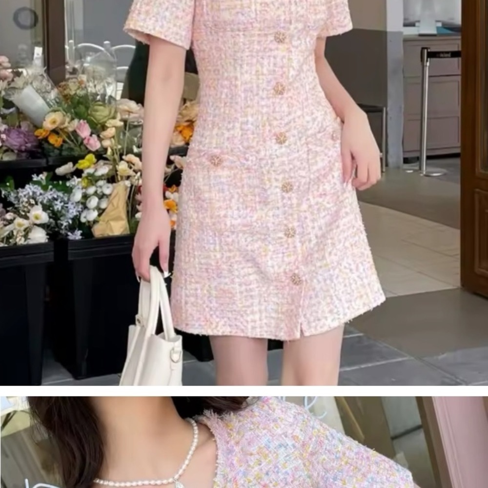 A.L.N Multicolor Tweed Dress - Picture 6 of 8